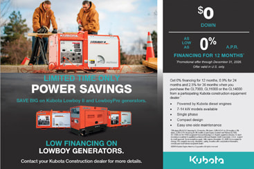 Special Financing Offer from Kubota