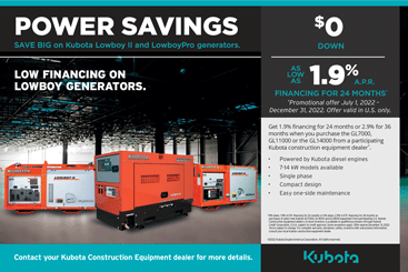 Special Financing Offer from Kubota